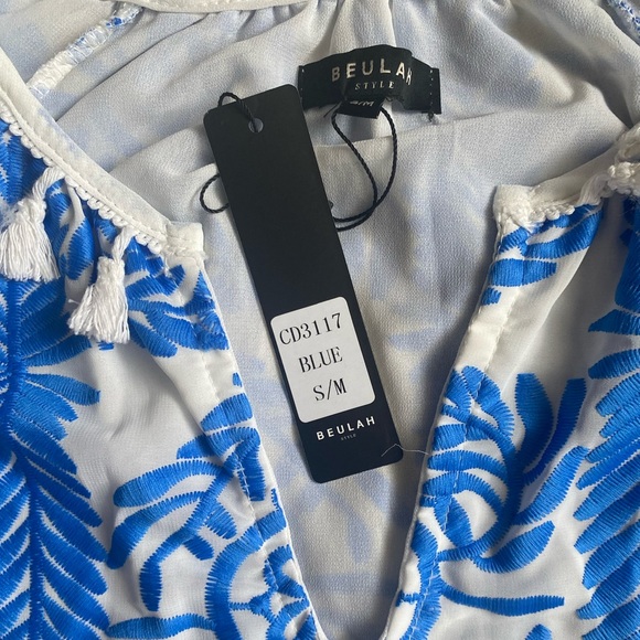 Vici Blue and White Embroidered Dress NWT - Picture 7 of 7